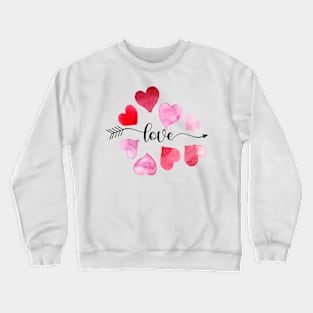 Valentine love hearts Crewneck Sweatshirt
